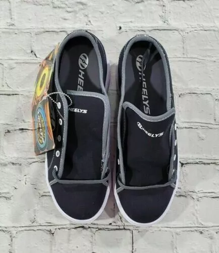 Heelys Canvas Low Top Black Gray HES10459 MENS YOUTH SIZES 7 eBay