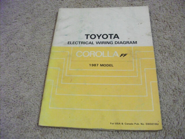 1987 Toyota Corolla Ff Electric Wiring Diagrams Service