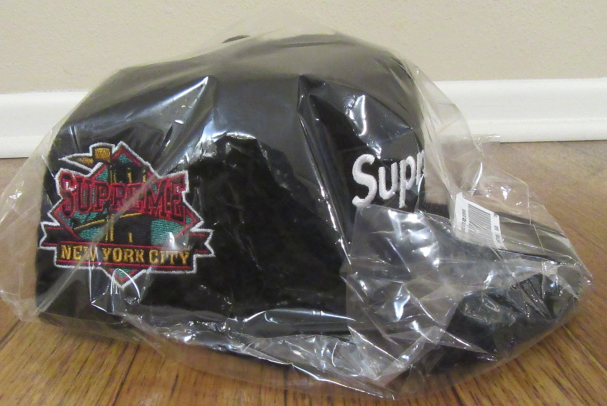 Supreme Brushed Wool Box Logo New Era Hat Cap Size 7 5/8 Black