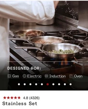 Made In Stainless  Steel Cookware 10 piece set, new in original packaging