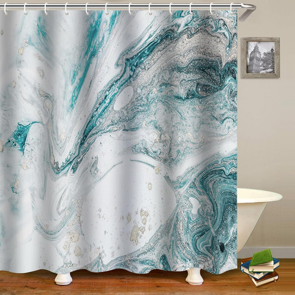 Duschvorhang Antischimmel Blau Badewanne Vorhang Duschvorhang DuschvorhäNge 180-image