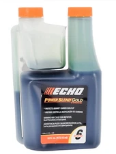 ECHO POWER BLEND GOLD 2 STROKE OIL 16OZ 6 GALLON MIX SQUEEZE BOTTLE