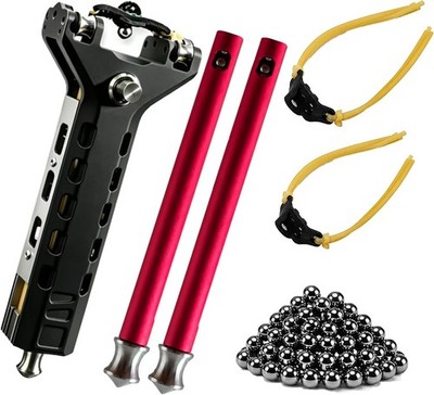 Automatic load aluminum alloy slingshot with removable magazine for outdoor use
