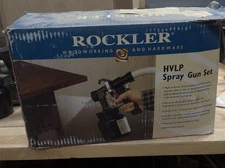 Rockler HVLP Finishing Spray Gun Set HLVP-1000 High Vol/Low Pressure  Used