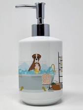 Natural Eared Red Fawn Boxer Ceramic Soap Dispenser Hand Soap Dispenser Pump
