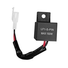 Flasher Relay for LED Turn Signal, LED Flasher Relay 2 Pin Motorcycle Black