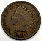 1902 Indian Head Cent Penny Good Condition 1c One Cent US Coin- 0913