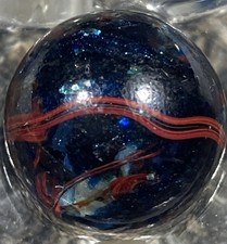 DAS/WV/JABO SWIRLED March Madness Run Blue Aventurine Oxblood Swirl .69 Bb2