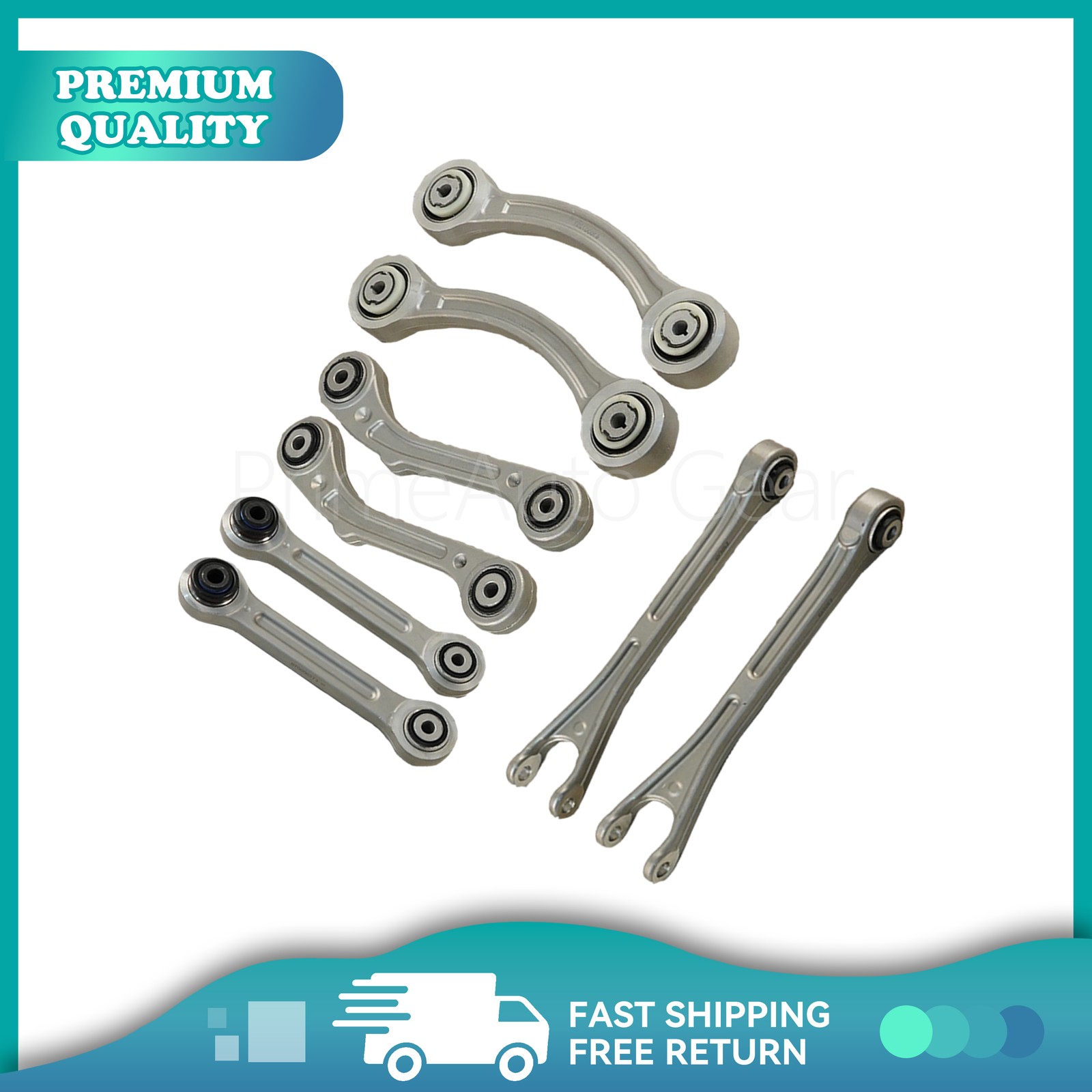 8PCS For Maserati Ghibli Quattroporte 14-16 Rear Suspension Control Arm Set