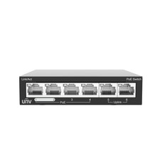 UNV 6-Port PoE Switch NSW2020-6T-POE-IN 4 PoE 2 Uplink 60W 250m Extend NDAA