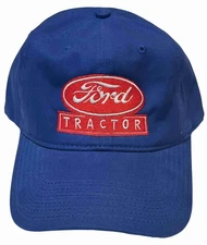 Ford Tractor Hat in Red 2213 - Embroidered Adjustable Vintage Farming Cap