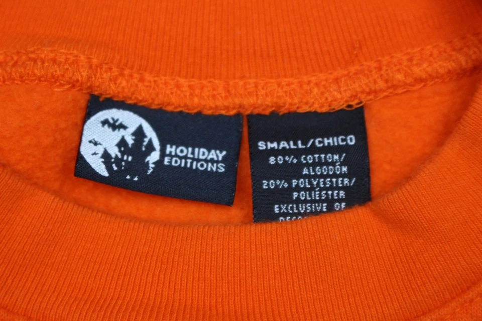 Sudadera Holiday Editions Mujer Pequeña Naranja Halloween Boo Fantasma Gato Calabaza Foto 2 de 4