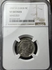 1937-D 3 Legs 5c NGC VF Details 3 Legged Buffalo Nickel