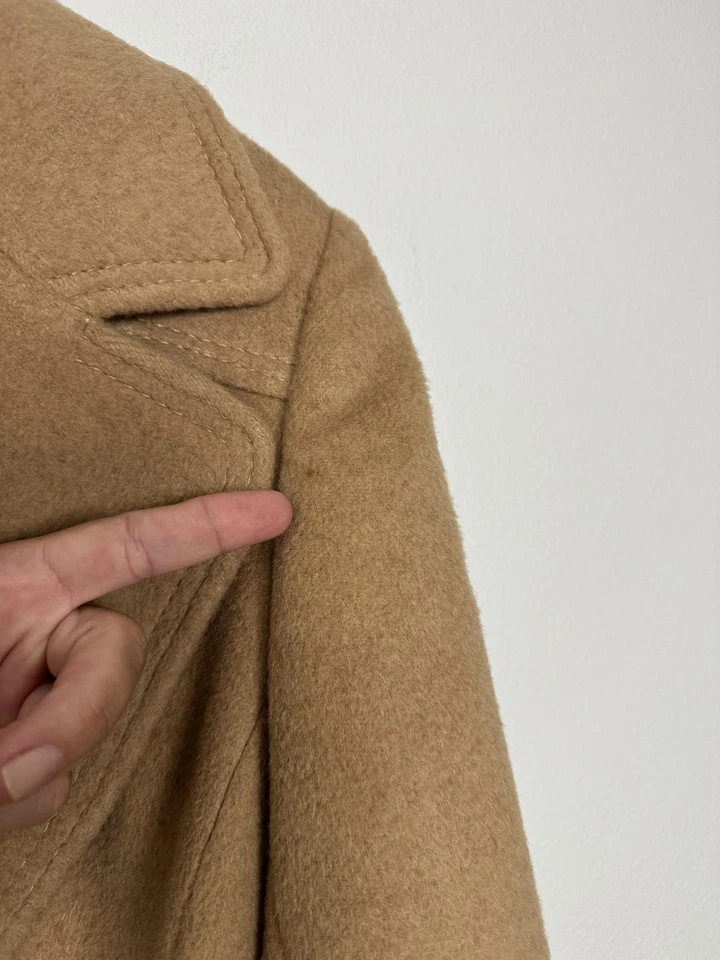 复古 Windsmoor 女式小号 100% 骆驼头发腰带英国制造 — 第 4/4 张图片