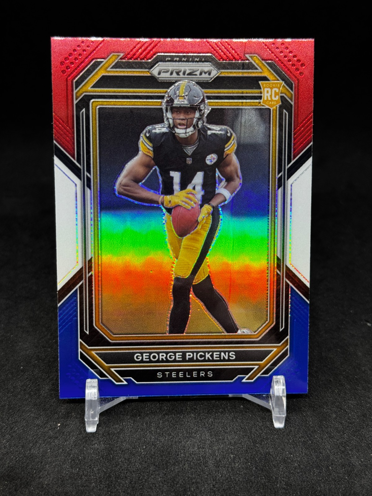 2022 Panini Prizm Red White & Blue George Pickens #329 