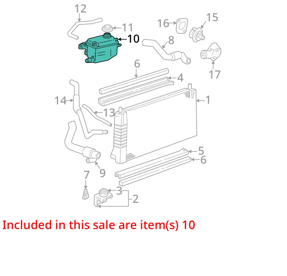 Ford Taurus 2003 (botella de desbordamiento de refrigerante sedán fabricante de equipos originales 99 k millas - LKQ425893341 Foto 4 de 4