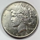 1934-P $1 Peace Dollar 90% Silver Philadelphia US Coin