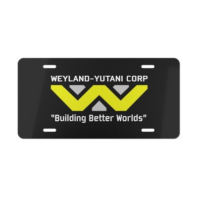 Weyland - Yutani Corp Aliens Alien Sci Fi License Plate Auto Car Tag