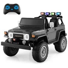 2 Seater Ride On Truck Car 12V Licensed Toyota FJ40 RC w/ Laser Light & Music
