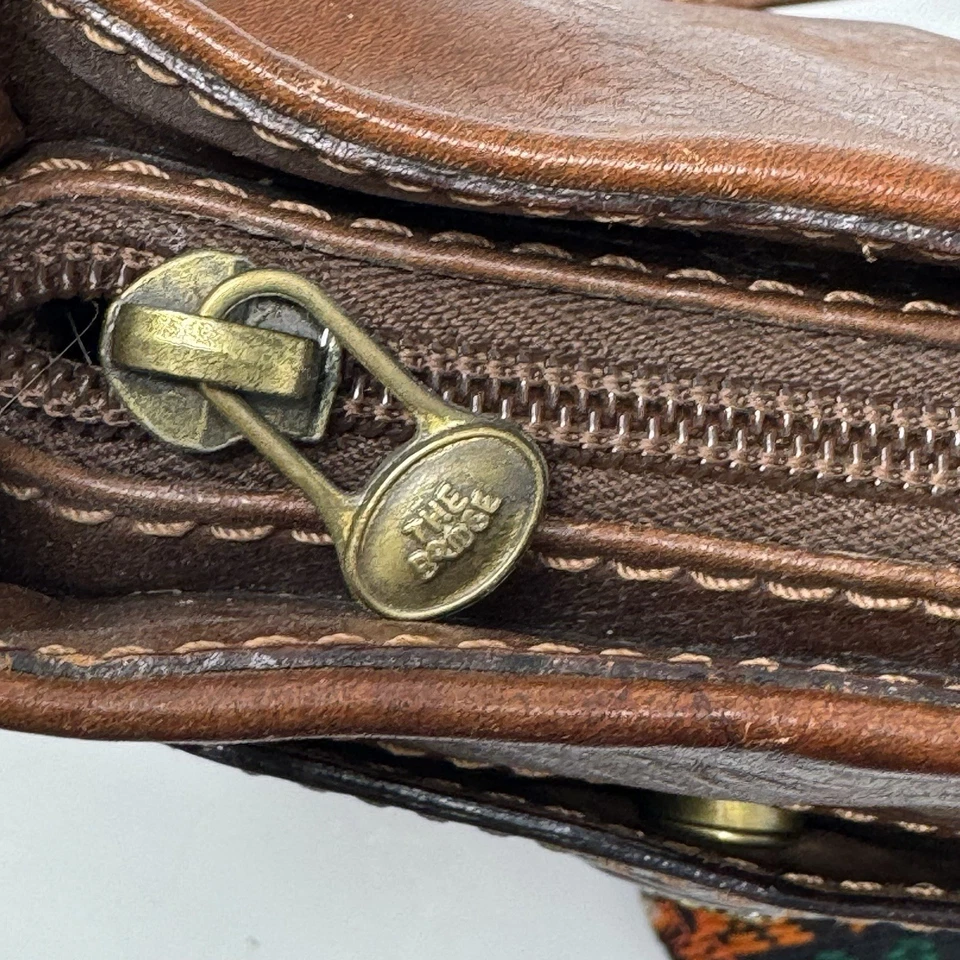 Bolso Bandolera Bolso Bandolera Vintage The Bridge Cuero Marrón Hecho en Italia Foto 3 de 4