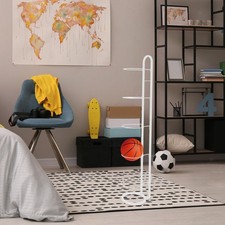 5 Layer Basketball Display Rack Vertical Ball Shelf for Home