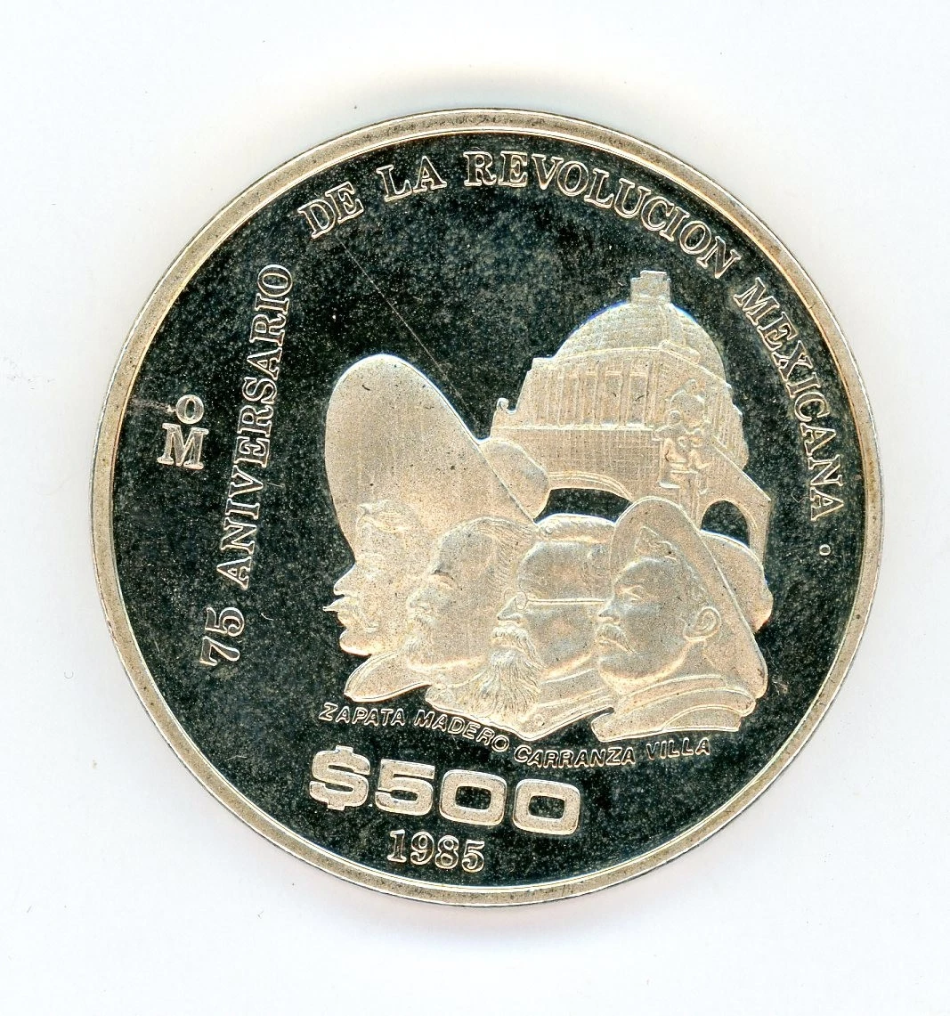 Uncertified Silver 500 Pesos Denomination Mexican Coins (1905-Now