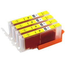 4 Yellow Printer Ink Cartridges for Canon PIXMA iP8750, MG5600, MG6600, MG7550