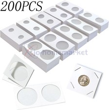 2x2" Cardboard Coins Holders, Mylar Flip 200PCS Supplies Holder Collection 4Size
