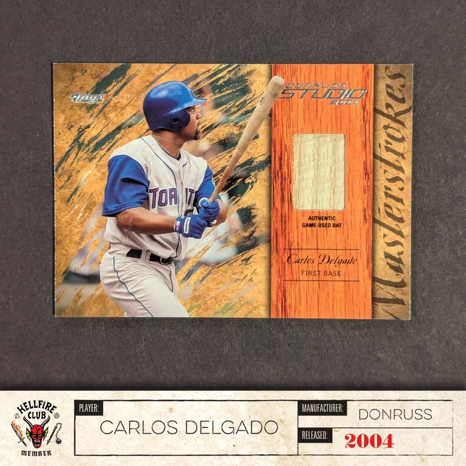 Donruss Studio 2004 - Master Strokes Carlos Delgado/200 reliquia de murciélago (#MS-8) Foto 2 de 4