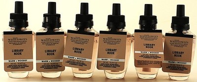 QTY 6 - Bath & Body Works LIBRARY NOOK Wallflowers Home Fragrance Oil Refills
