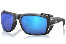 Costa Del Mar KING TIDE 8 Polarized Sunglasses Black Pearl/Blue Mirror Glass NEW