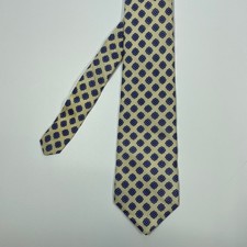 Bert Pulitzer Cream Geometric Medallion Silk Necktie Mens OS
