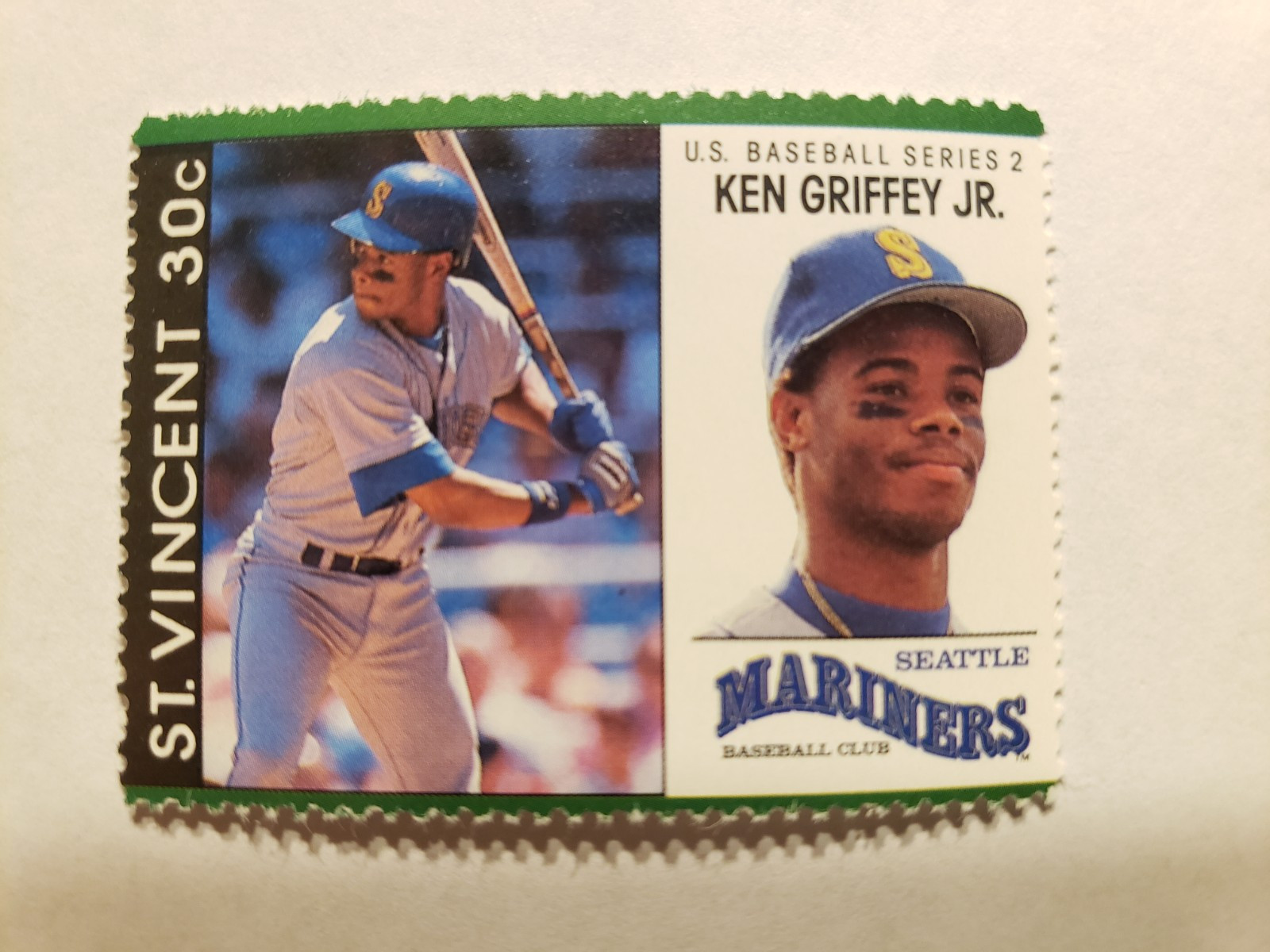 Ken Griffey Jr 1989 St. Vincent Stamps Series 2