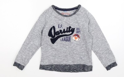Pullover Pulli Jungen UK Größe 3-4 Jahre Zauberwald Grau