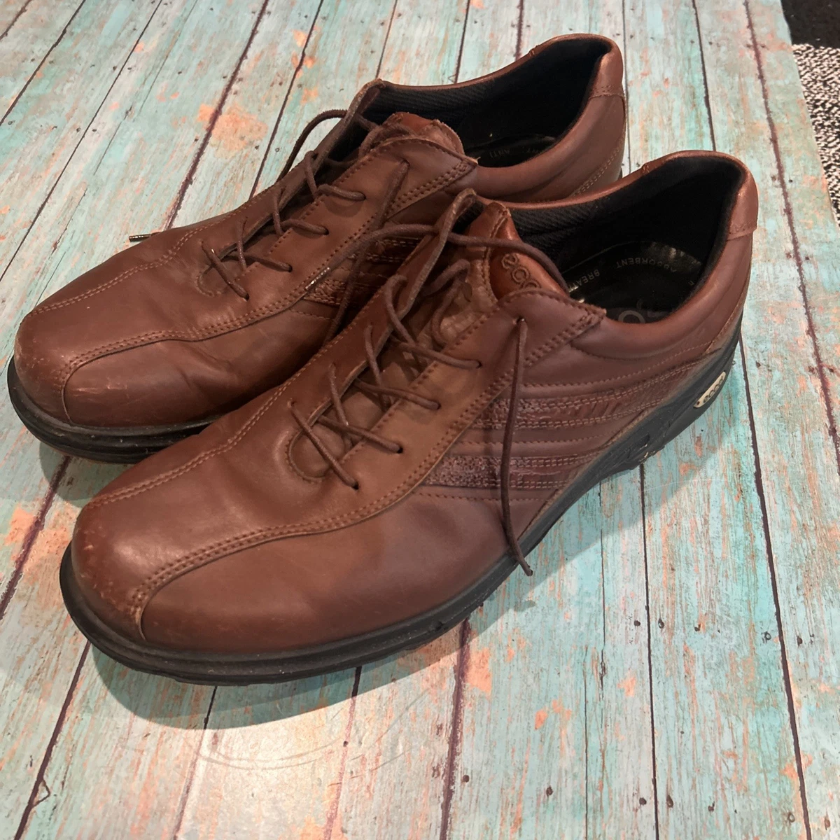 ECCO Hydromax Brown Leather Golf Shoes Mens EU 42 Spikeless Comfort Amazon.com | ECCO Men main image 3