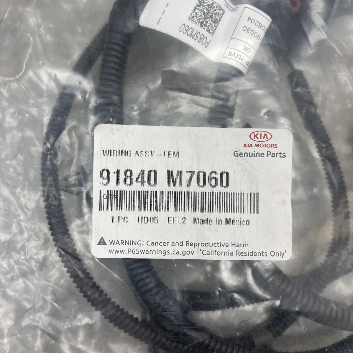 Genuine Kia Harness 91840 M7060, Wiring Assembly OEM KIA Original 