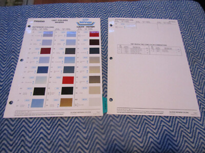 1987 MAZDA RX-7 626 TRUCK 323 EXTERIOR COLOR CHIPS CHART BROCHURE