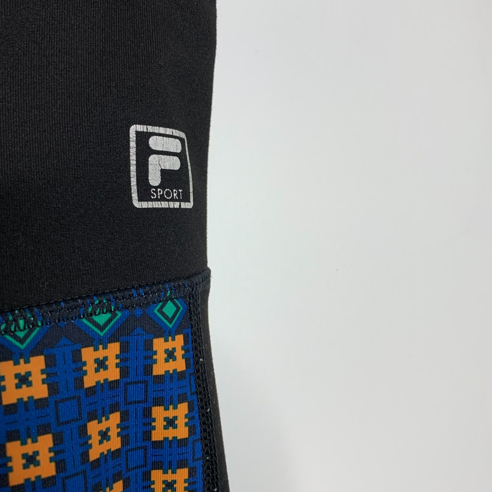 Leggings donna Fila Sport taglia XL cropped Capri stampa geometrica Activewear