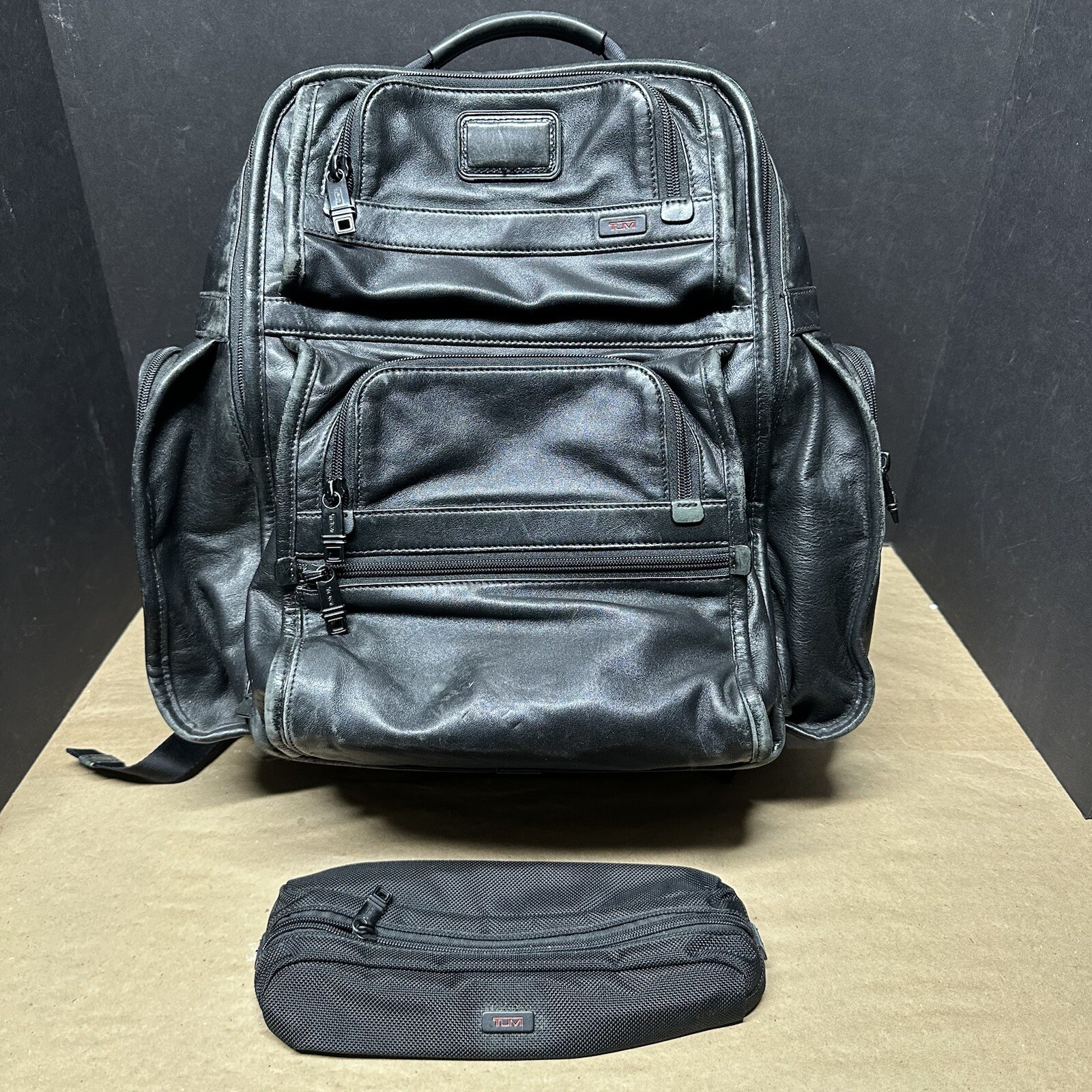 TUMI Compact Laptop Brief Pack Backpack Black (Leather) 96578DH eBay