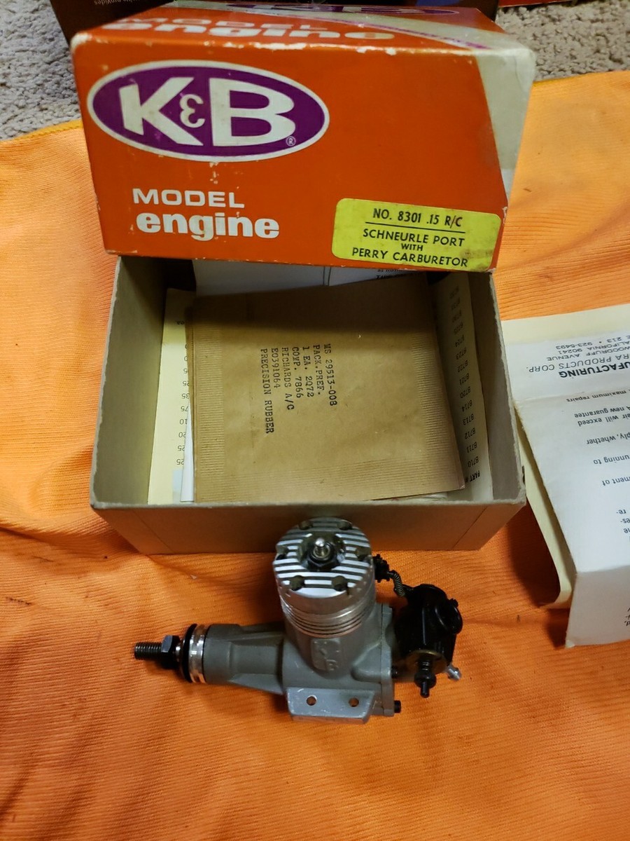 K&B engine - k&b .15 RC Schnuerle port w/Perry carb - no 8301