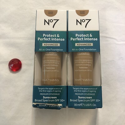 2x No7 Protect&Perfect Intense Advanced  Foundation Deeply Honey Exp 2/24 & 3/24