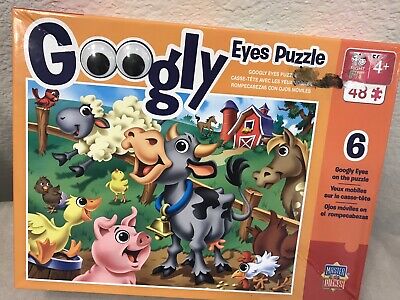Kids Master Pieces Googly Eyes "Friendly Forest Animals" Jigsaw Puzzle 100pc