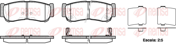 Remsa BremsbeläGe Bremsbelegsatz Hinten FüR Hyundai Santa Fé II H-1/Starex-image