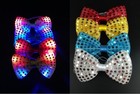 Flashing Light Up Bow Tie Necktie LED Mens Party Lights Sequins Bowtie Wedding
