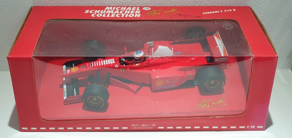 Modelo de carro fundido 1/18 Minichamps 1997 F1 Ferrari F310 B Michael Schumacher - Imagem 2 de 4