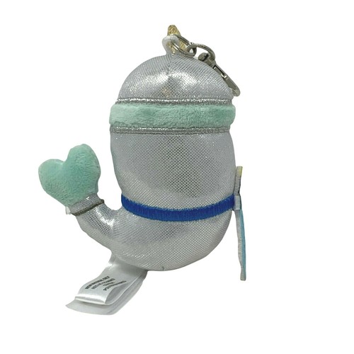 SQUISHABLE Portachiavi Micro Cavaliere Mistico Narvalo 4" Peluche Argento Scatola Cieca - Foto 3 di 4