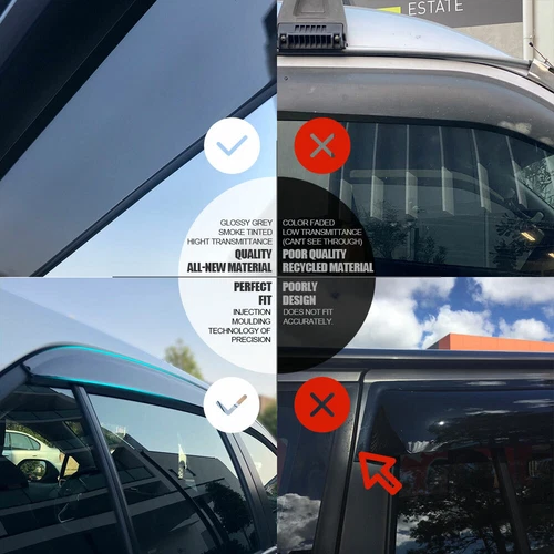 Premium WeatherShields Weather Shields suitable for Prius(XW30) 2009-2015 tinted - Picture 5 of 6