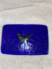 Paper Weight Fused Glass Art Forte Butterfly In Cobalt Blue Glass 5 7/8 X 3 7/8 — photo 1