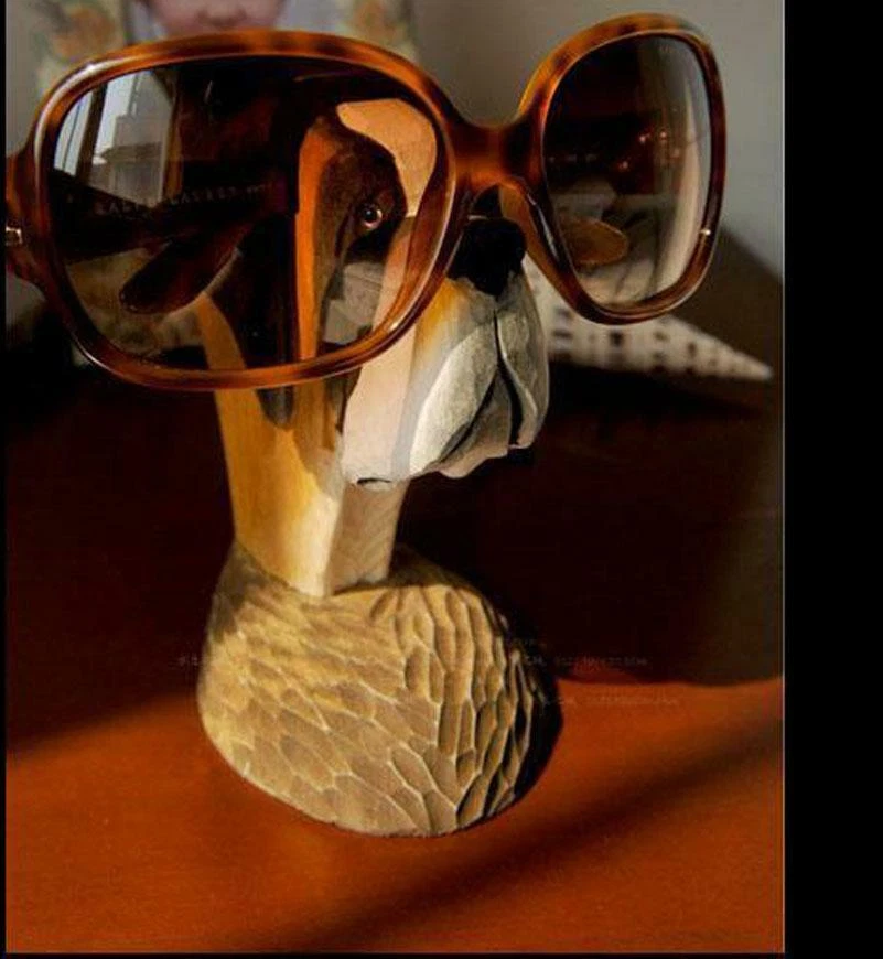 Handmade Carved Wooden Horse Head Eye Glass Holder wood Glasses Stand Deer/Horse - Image 2 of 4