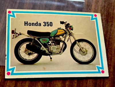 Honda Motosport 350 hot bikes Card 24 Vintage Rare
